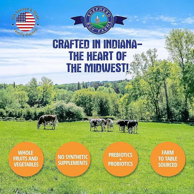 Shepherd Boy Farms Freeze Dried Raw Dog Food, Beef Recipe, All Natural, No Synthetics, Made in USA with Goat's Milk & Organic Produce, High Protein, Complete Meal (48oz)