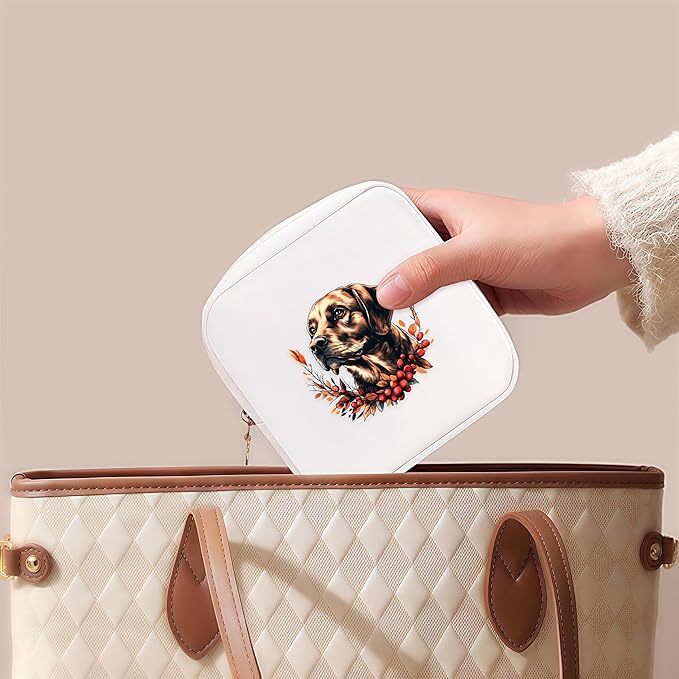 Labrador Mini Makeup Bag, Labrador Gift For Women Girls, Cute Portable Zipper Pouch Cosmetic Bag For Teen Girls Kids, Small Storage Bag For Sanitary Pad, Period napkin bag!