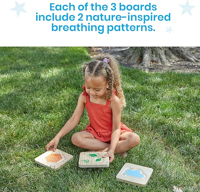 hand2mind Wooden Mindful Maze Set, Tactile Sensory Toys for Toddlers, Calm Down Corner Supplies, Mindfulness for Kids, Occupational Therapy Toys, Quiet Fidgets for Classroom, for Kids