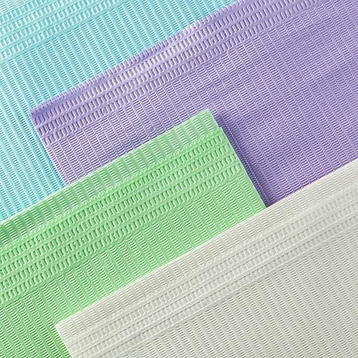 JMU 125 Pack Dental Bibs, 3-Ply Disposable Dental Bibs 13" x 18" Patient Bibs, Blue