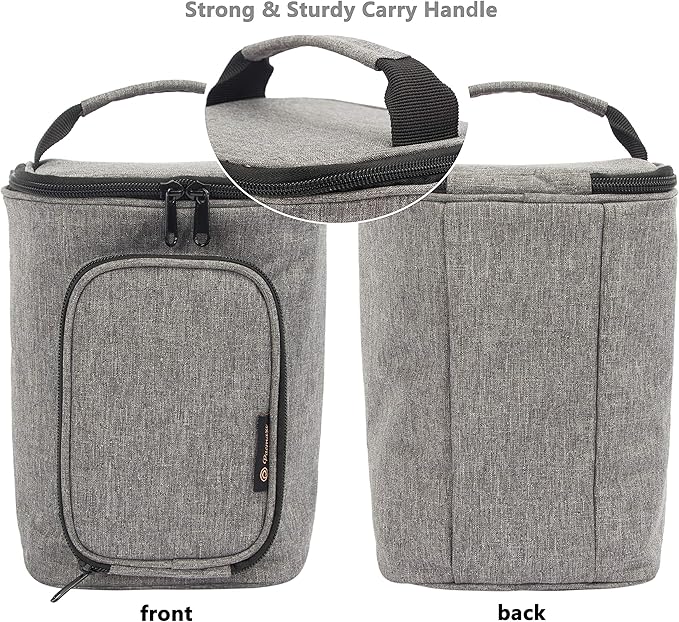 PACMAXI Carrying Bag for Waterpik Water Flosser, Portable Storage Bag for Water Flosser and Accessories Suitable for Travelling, Trips, Camping (Grey)
