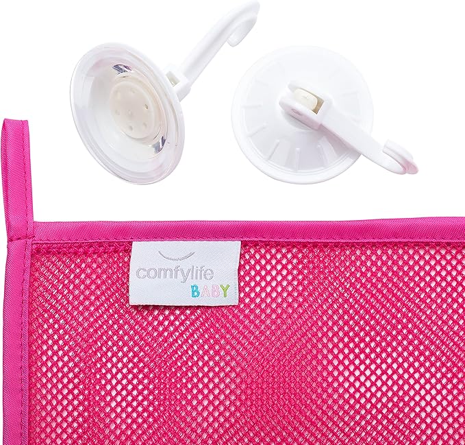 2 x Mesh Bath Toy Organizer + 6 Ultra Strong Hooks – The Perfect Bathtub Toy Holder & Bathroom or Shower Caddy – These Multi-use Net Bags Make Baby Bath Toy Storage Easy – For Kids & Toddlers