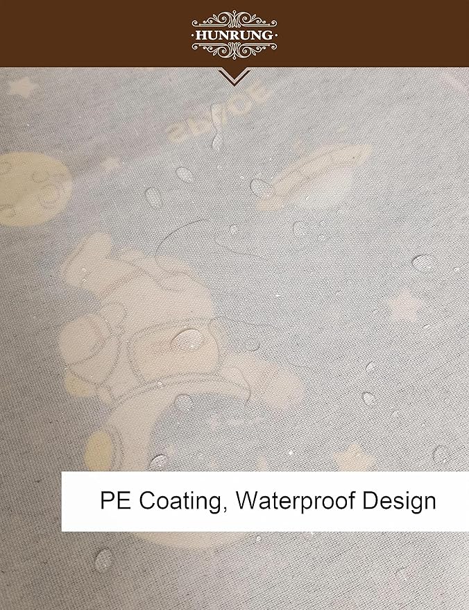 HUNRUNG Rectangle Storage Basket Cute Canvas Organizer Bin for Pet/Children Toys, Books, Clothes Perfect for Rooms/Playroom(Rec-Blue Space Astronaut)