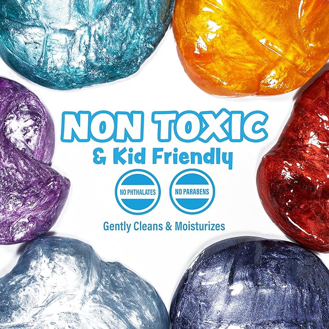 Tub Works™ Cosmic Bath Slime™ Kids Soap Bath Toy, 6 Pack | Stretchy, Squishy Slime Soap for Toddler Bath | Fresh, Fruity Scents | Nontoxic | Sensory Fun Kids & Toddler Bath Toys