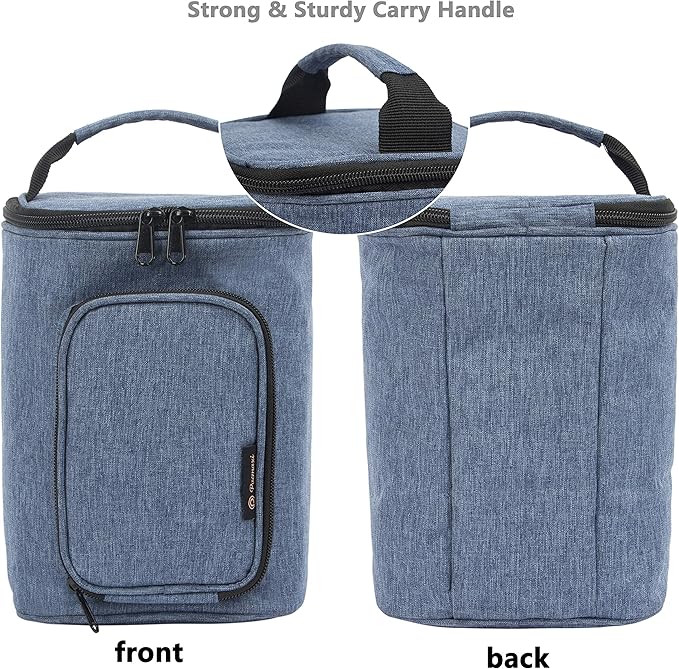 PACMAXI Carrying Bag for Waterpik Water Flosser, Portable Storage Bag for Water Flosser and Accessories Suitable for Travelling, Trips, Camping (Dark Blue)