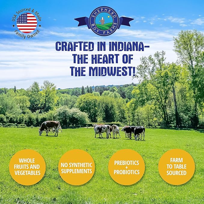 Shepherd Boy Farms Freeze Dried Raw Dog Food, Chicken Recipe, All Natural, No Synthetics, Made in USA with Goat's Milk & Organic Produce, High Protein, Complete Meal (14oz)