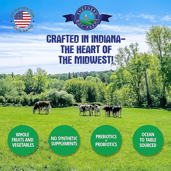 Shepherd Boy Farms Freeze Dried Raw Dog Food, Fish Medley Recipe, All Natural, No Synthetics, Made in USA with Goat's Milk & Organic Produce, High Protein, Complete Meal (14oz)