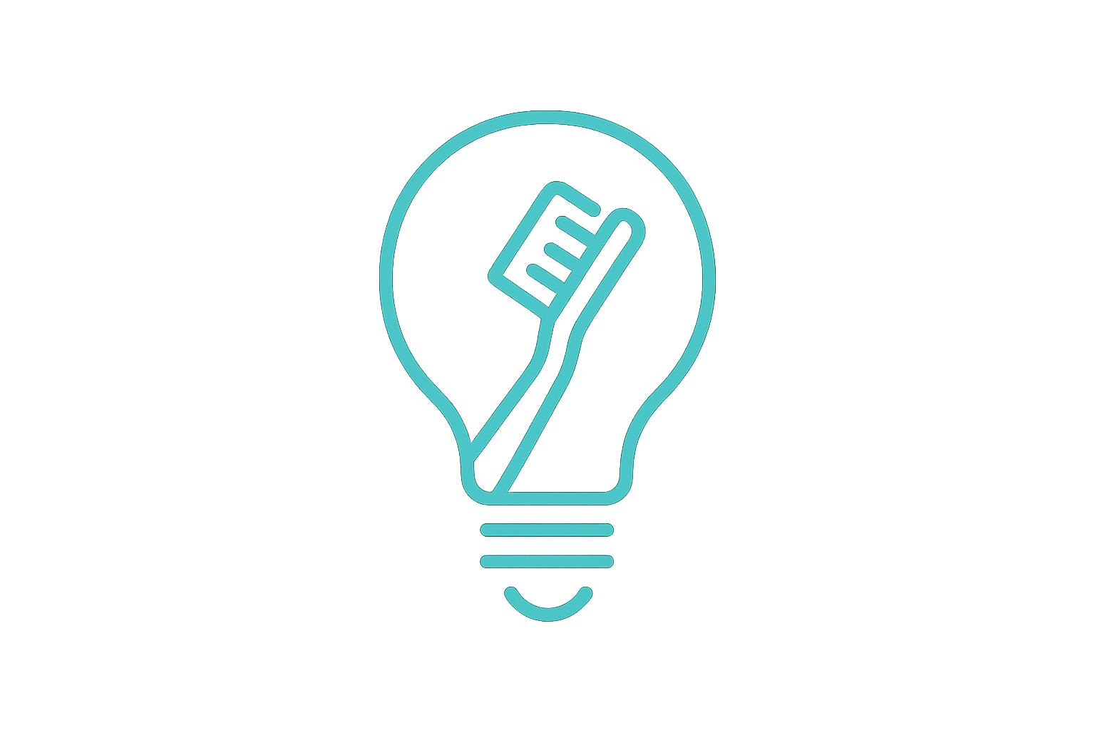 Mint-colored flat icon of an electric toothbrush with wireless signal lines, symbolizing smart oral care innovation and modern connected solutions